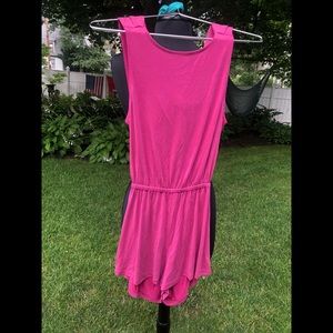 UO Silence + Noise magenta romper/jumpsuit